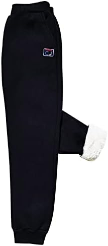 HangNiFang Boys Girls Fleece Lined Winter Jogger Pants