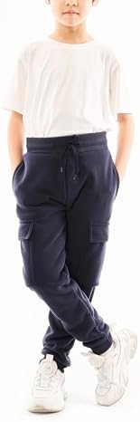 Boys 3-Pack Fleece Jogger Pants with Cargo Pockets