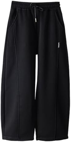 boys high-elastic open bottom fleece-lined collapse-panted sweatpants with Pockets
