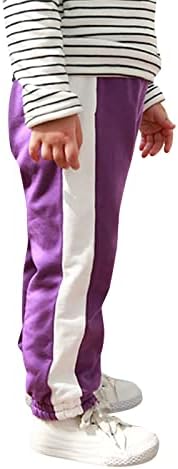 Stay Warm Cozy Fleece-Lined Cotton Striped Joggers for Toddler Boys Girls