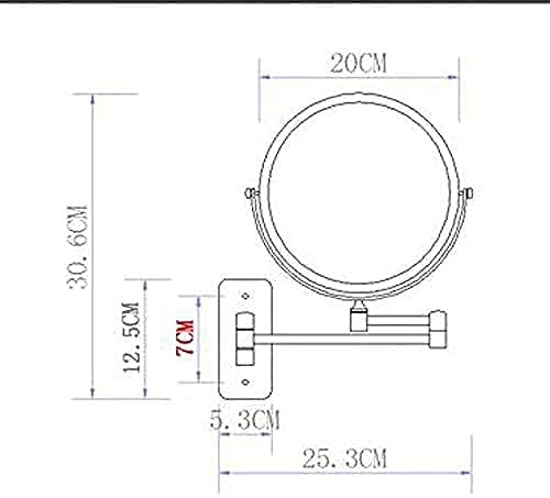 Stylish Double-Sided 304 Stainless Steel Makeup Mirror