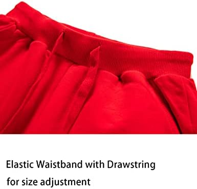 Boys Solid Color Drawstring Cotton Sweatpants Jogger Pants