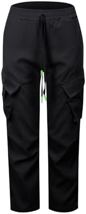 Boys Cargo Jogger Pants with Pockets and Elastic Waistband