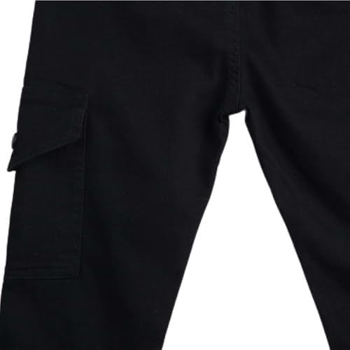 boys cargo stretch elastic waist joggers for school trend
