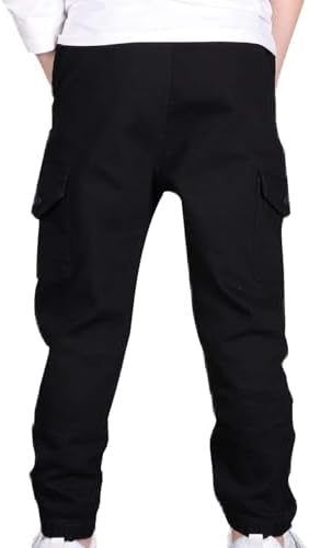 boys cargo stretch elastic waist joggers for school trend