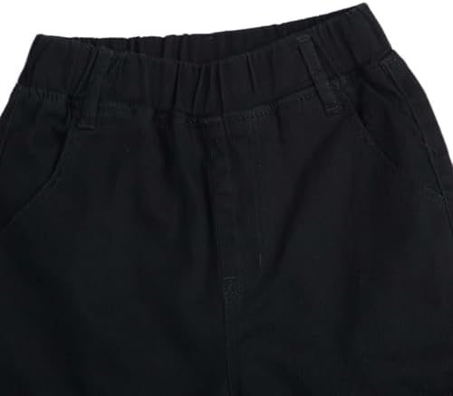 boys cargo stretch elastic waist joggers for school trend