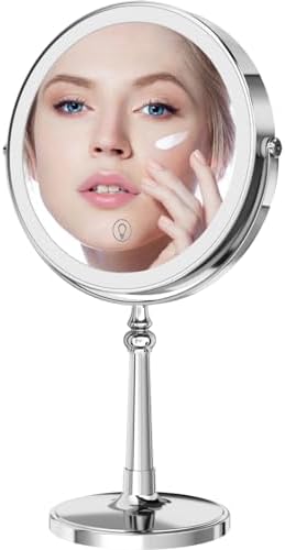 9 Inch Makeup Mirror With Lights And 10X Magnification