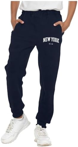 Soft Fleece Boys Jogger Pants with Pockets Drawstring