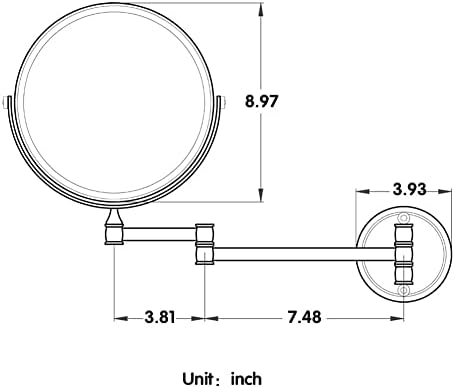 Premium Double-Sided Swivel Makeup Mirror