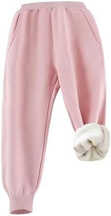 Stay Warm Cozy Gihuo Unisex Sherpa Lined Sweatpants Jogger for Kids