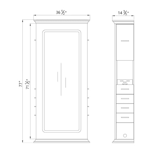 Dir Beauty Salon Single-Sided Led Styling Mirror Adonis