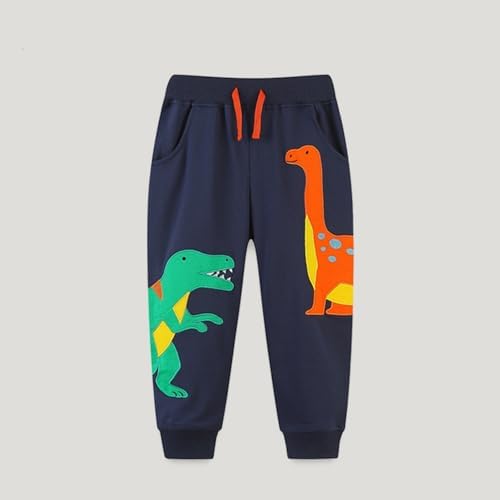 Cute Dinosaur Print Boys Sweatpants for Active Play