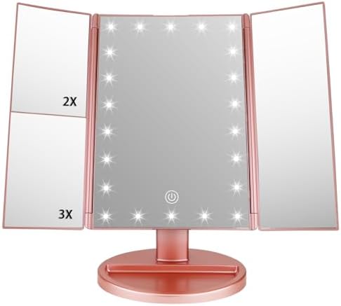 JAMIEWIN 3-in-1 Lighted Makeup Mirror