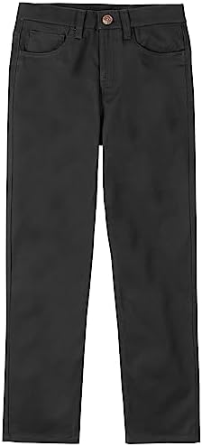 Nautica Boys Flat Front Stretch Twill Chino Khaki Pant