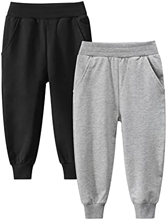 Comfortable Toddler Boy sweatpants with pockets and elastic waistband