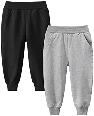 Comfortable Toddler Boy sweatpants with pockets and elastic waistband
