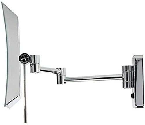 5X Magnifying Wall-Mounted LED Makeup Mirror Chrome