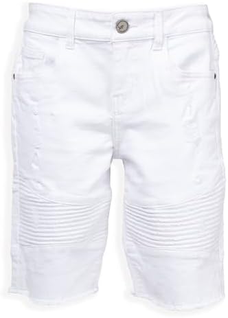 X RAY - Casual Ripped Biker Moto Denim Shorts for Toddler Boys