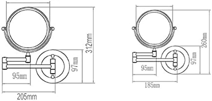 Sturdy Wall-Mounted Makeup Mirror