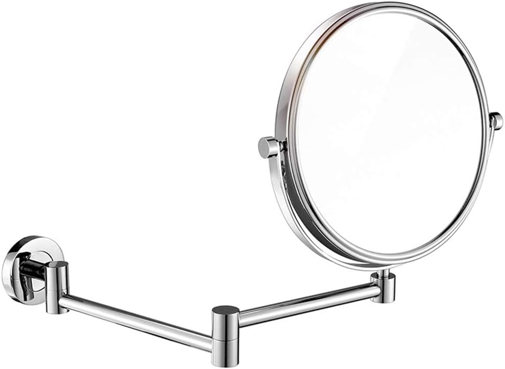 3X Magnification Wall-Mounted Chrome Makeup Mirror