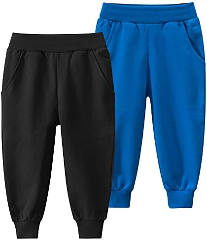 2-Pack Cotton Toddler Boys Jog Pants with Cartoon Print