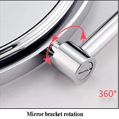 3X Magnification Wall-Mounted Chrome Makeup Mirror