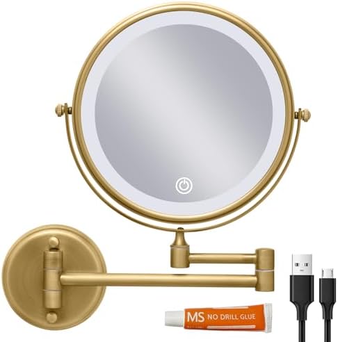 Wall-Mounted Rechargeable Lighted Makeup Mirror