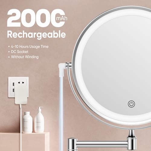 FASCINATE Rechargeable Extendable Makeup Mirror