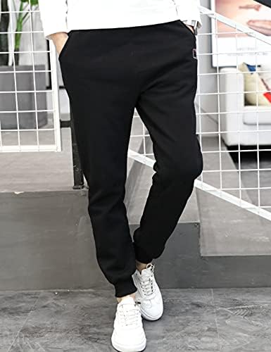HangNiFang Boys Girls Fleece Lined Winter Jogger Pants