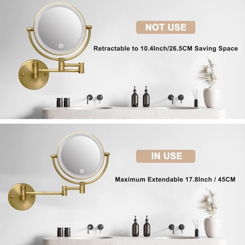 Wall-Mounted Makeup Mirror with 7W Light