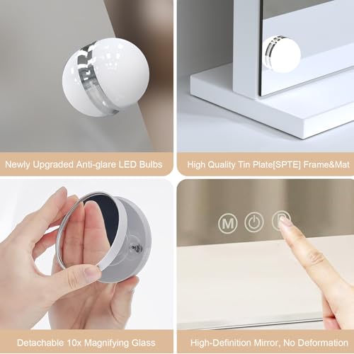 Elegantly Modern 10X Vanity Mirror