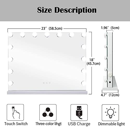 Elegant Makeup Mirror with Built-in Lights