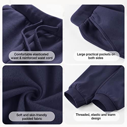 UNACOO Kids Fleece Jogger Pants for Boys and Girls 3-12 Years