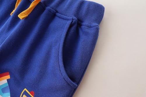 Irsutey Toddler Boys Cotton Rainbow Print Active Jogger Pants