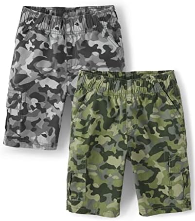 Boys Cargo Shorts with Camo Flap Pockets Cstu412h061