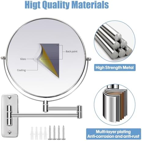 9-inch Wall-Mounted Magnifying Mirror