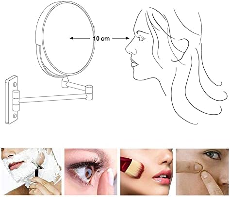 wall-mounted makeup mirror - 3x magnification