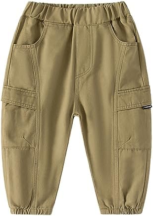 Elastic Waistband Cargo Pants for Boys