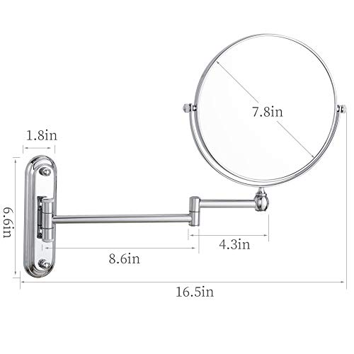 GURUN 8 Inch Dual Magnification Makeup Mirror