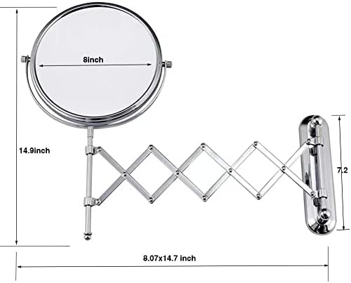 Professional Looking Wall-Mounted Vanity Mirror with 5X Extension