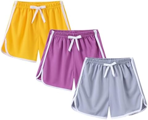 Generic 3-Pack Boys Girls Athletic Running Shorts for Kids