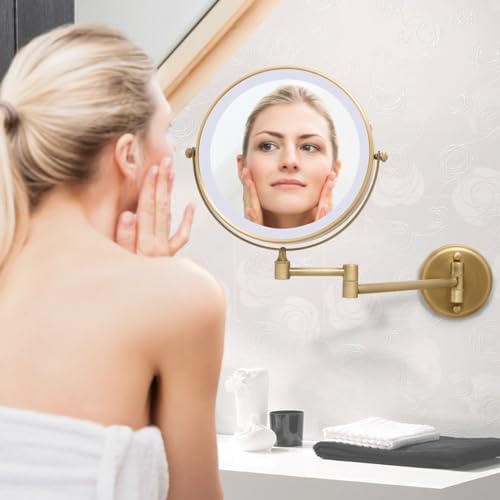 Wall-Mounted Rechargeable Lighted Makeup Mirror