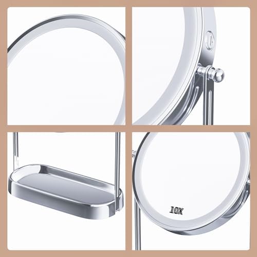 Decovesta Lighted Makeup Mirror with Lights Storage Tray