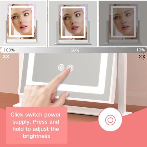Makeup Mirror with Lights 360 Rotation 5 Magnification Vanity Mirror