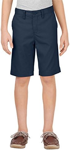 Dickies Khaki Boys Slim Fit Stretch Flat Front abd abs short