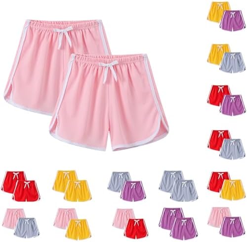 2-Piece Kids Elastic Waist Athletic Shorts Toddler Boy