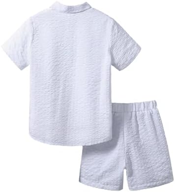 boys casual shirt shorts set