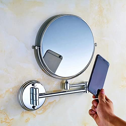 8 Inch Wall Mounted Mirror With Swivel Extendable Arm