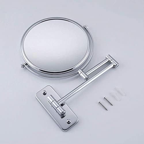 Wall-Mounted Makeup Mirror 10X Magnification Two-Sided Swivel Design