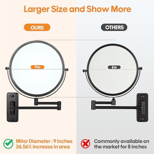 Professional 1X10X Double-Sided Magnifying Mirror for Make-up USPS